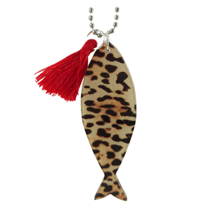 collana PESCE animalier ( marrone e nero)