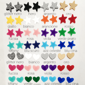 orecchini tappabuco CUORICINO in arg925 (vari colori)