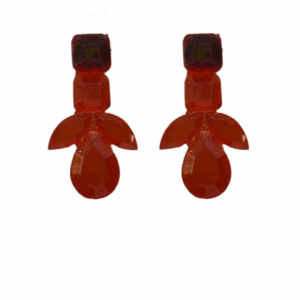 orecchini GEMME: rosso cardinale trasparente