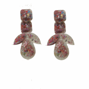 orecchini GEMME: trasparente effetto carnevale