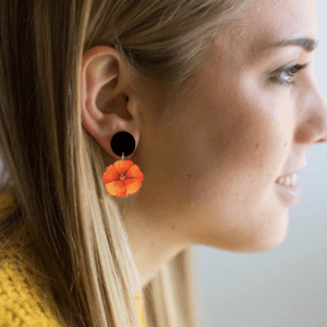 Alternative view of orecchini FIORI: Dalia piccoli