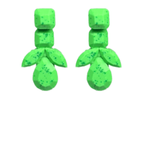 orecchini GEMME verde fluo