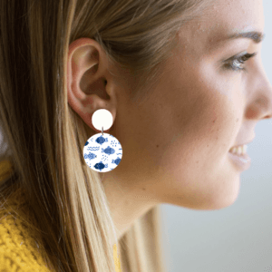 Alternative view of orecchini PESCI al mare - mix blu