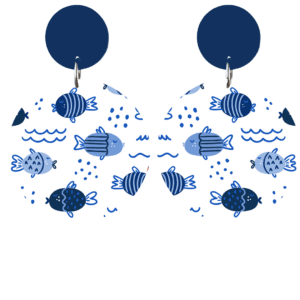 orecchini PESCI al mare - mix blu