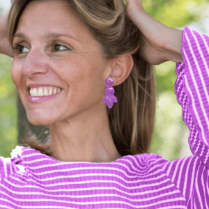 Alternative view of orecchini GIGLI: fiordaliso brillini