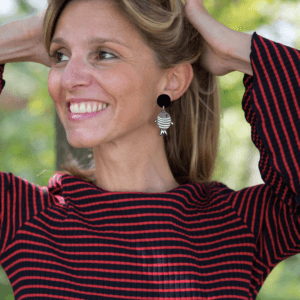 Alternative view of orecchini PESCI al mare - sagoma grigio mix