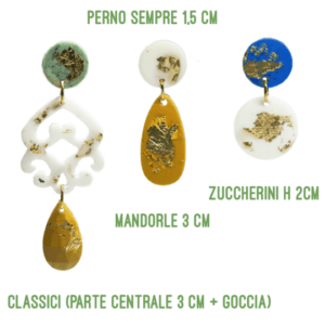 Alternative view of orecchini ZUCCHERINI giallo sole dorato - grigio scuro dorato