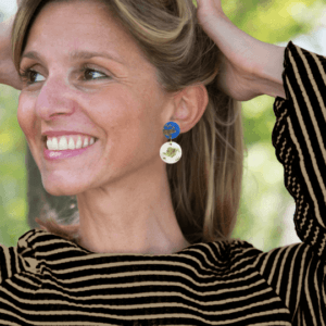 Alternative view of orecchini ZUCCHERINI giallo sole dorato