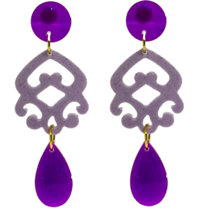 orecchini MEDUSA: bouganville brillini - lilla mélange - bouganville brillini