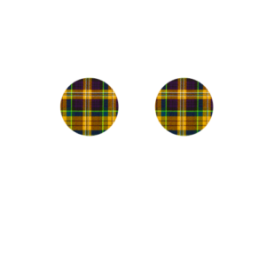 orecchini LUNA PIENA fantasia : tartan giallo senape