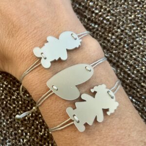 braccialetto BIMBA: argento - filo argento