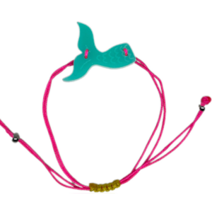 braccialetto SIRENA: tiffany - filo fucsia fluo