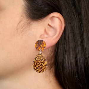 Alternative view of orecchini GOCCIA -  total leopardato