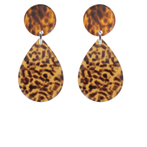 orecchini GOCCIA - total leopardato