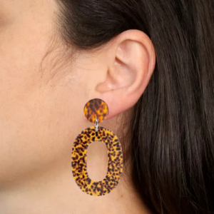 orecchini OVALE grande - leopardato