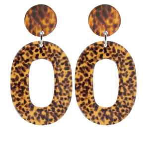 Alternative view of orecchini OVALE grande - leopardato