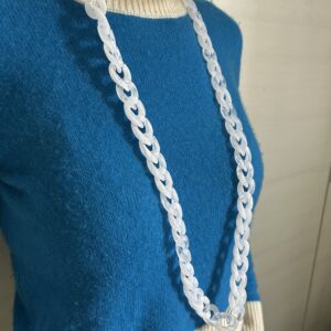 collana CATENA lunga bianca melange