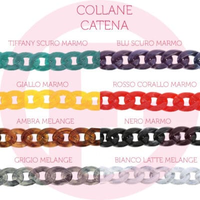 collana CATENA lunga giallo melange