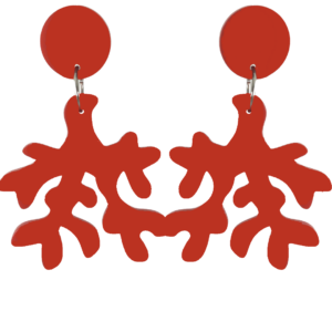 orecchini CORALLO grandi - rosso