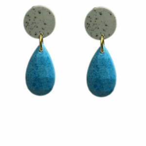 orecchini CARAMELLE: grigio chiaro .- turchese mélange