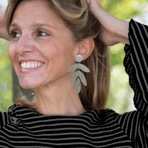 Alternative view of orecchini FELCE: glitter argento