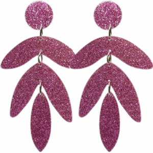 orecchini FELCE: glitter fucsia
