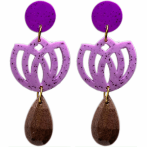 orecchini FIORE DI LOTO: bouganville - bouganville light - cioccolato