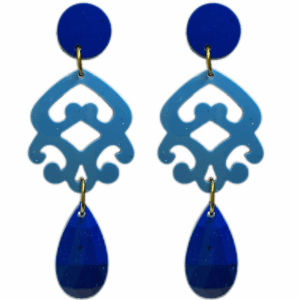 orecchini MEDUSA: blu cina - azzurro puffo - blu cina