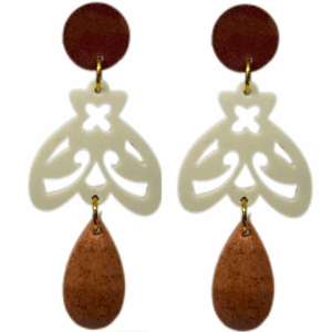 orecchini APINA : bordeaux - beige light - terra di spina light