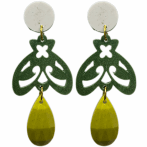 orecchini APINA : grigio elefante light - verde melange - verde pistacchio