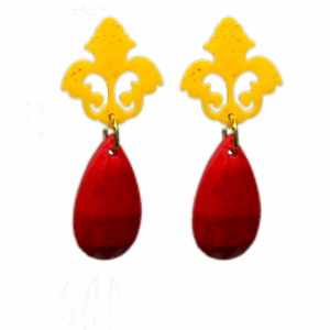 orecchini BAROCCO mini: maracuja - rosso