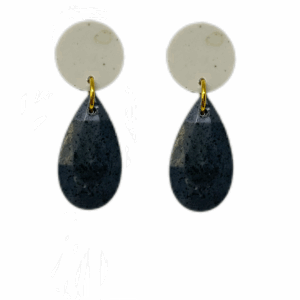 orecchini CARAMELLE: grigio elefante light - grigio scuro melange