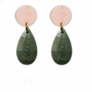 orecchini CARAMELLE: rosa baby girl - verde salvia light