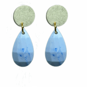 orecchini CARAMELLE: verde salvia light - azzurro baby boy