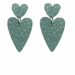 orecchini CUORE: glitter tiffany