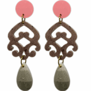 orecchini MEDUSA: corallo - cioccolato light - beige