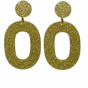 orecchini OVALE: glitter oro
