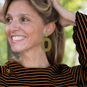 Alternative view of orecchini OVALE: glitter oro