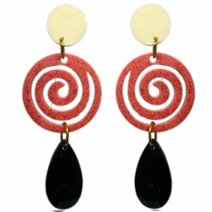 orecchini VERTIGO: avorio - fucsia melange - nero