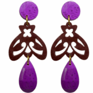 orecchini APINA : bouganville - bordeaux - bouganville