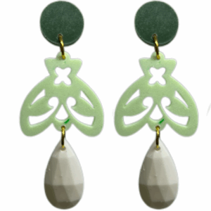 orecchini APINA : verdone - verde the light brillini - bianco ottico