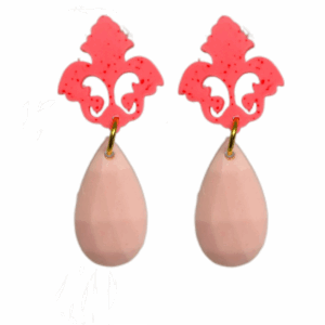 orecchini BAROCCO mini: fucsia barbie fluo - rosino