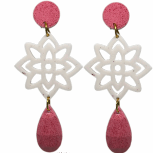 orecchini EDELWEISS: fucsia mélange - rosino soft - fucsia melange