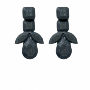 orecchini GEMME: grigio cemento brillini