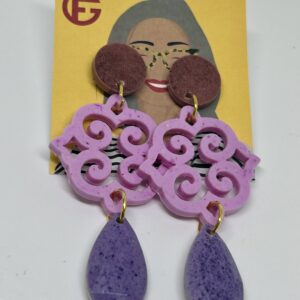 orecchini ROSONE: bordeaux melange - ciclamino light - viola light mélange