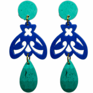 orecchini APINA : acquamarina melange - azzurro jeans pervinca intenso - acquamarina