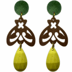 orecchini APINA : verdone melnage - - cioccolato - pistacchio