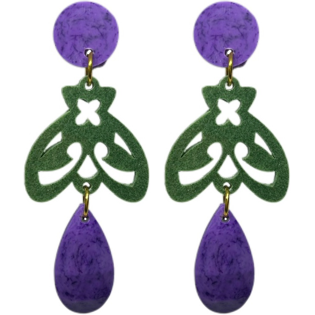 orecchini APINA : viola purple mélange - verone mélange - viola purple mélange