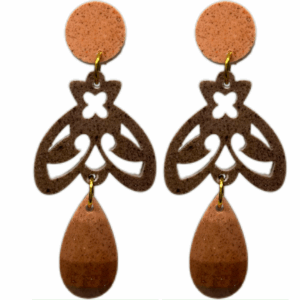 orecchini APINA : terra di siena - cioccolato - terra di siena