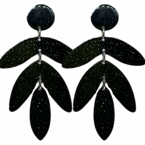 orecchini FELCE : glitter nero